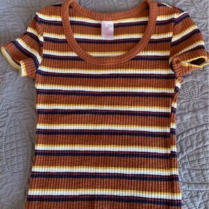 No Boundaries Multicolor Ribbed Knit Top